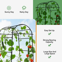 Load image into Gallery viewer, Elegant 80-Inch Garden Arch Trellis for Climbing Plants - Durable Metal Support