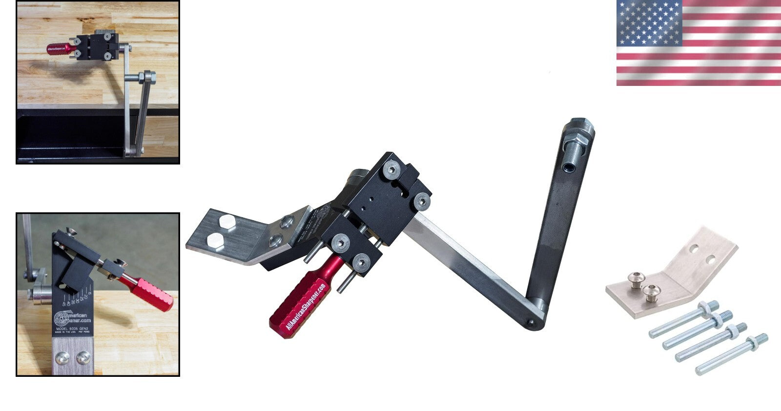 Stainless Steel Lawn Mower Blade Sharpener - Adjustable & Lightweight Design