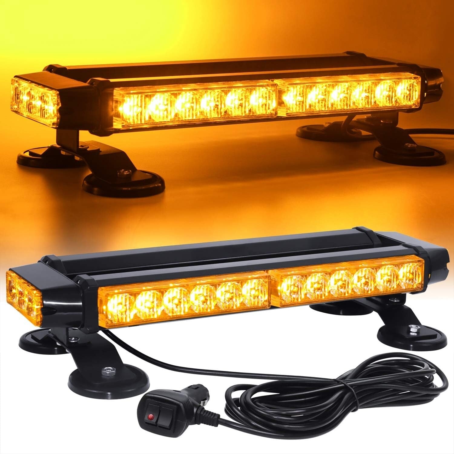 Weatherproof Magnetic Base LED Strobe Light - 30 LEDs for Enhanced Visibility