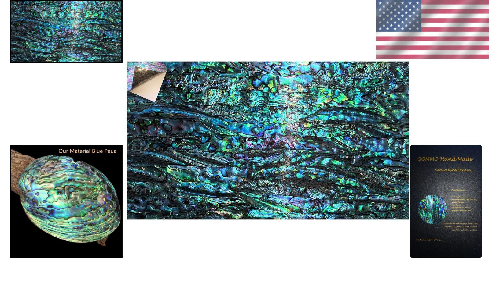 Transparent Abalone Shell Sheets - Perfect for Instruments, Furniture & More