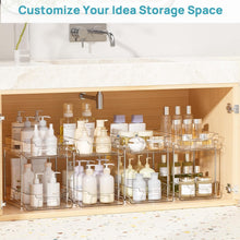 Load image into Gallery viewer, Versatile Clear Storage Solution - 4 Pack 2-Tier Sliding Organizers for Home Use