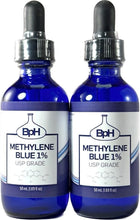 Load image into Gallery viewer, Ultra-Pure Methylene Blue 1% USP - 100 mL Blue Glass Twin Pack, Verified Safety