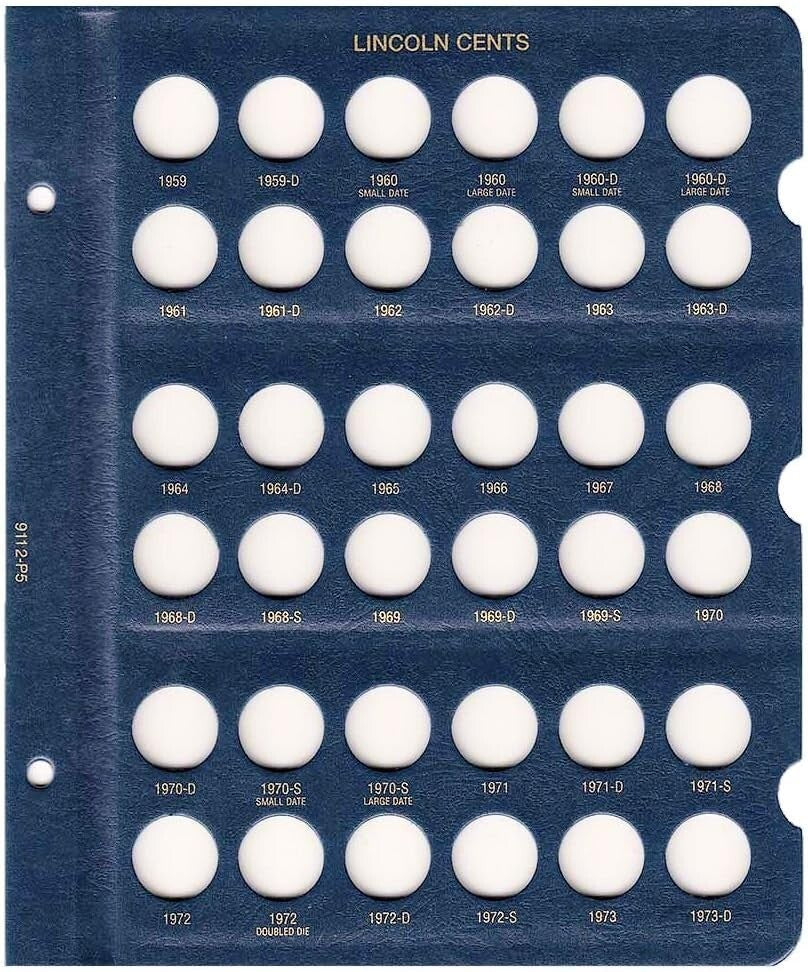 Comprehensive Lincoln Cent Coin Collection Album – Durable & Stylish Design