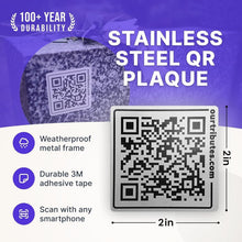 Load image into Gallery viewer, Memorial Plaque &amp; QR Code Solution for Gathering Memories - Featured Gift Guide