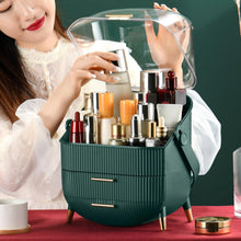 Load image into Gallery viewer, Stylish Oval Makeup Organizer with Non-Slip Feet - Ideal for Bathroom Counters