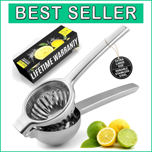 Extra Large Stainless Steel Lemon Squeezer - Effortless Juicing for Your Kitchen
