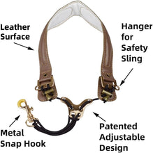 Load image into Gallery viewer, Premium Brown Leather Saxophone Strap with Breathable Padding - For Alto/Tenor