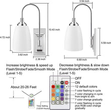 Load image into Gallery viewer, Stylish Cordless LED Wall Lights 2 Pack - Powered by Battery, Remote Controlled