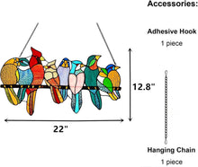 Load image into Gallery viewer, Elegant Window Suncatcher – Handmade Stained Glass Bird Decor Gift for Women