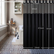 Load image into Gallery viewer, Luxury Hotel-Grade Shower Curtain with Thick Waffle Weave &amp; Mesh Top - 72x74