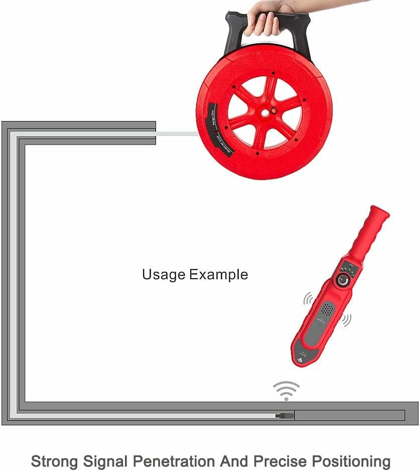 Professional Wireless Pipe Locator with Waterproof Probe - 4.44 lbs & Compact