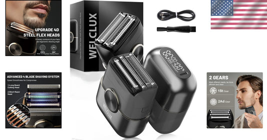 Compact Cordless Electric Razor with Dual-Speed Modes for Ultimate Comfort