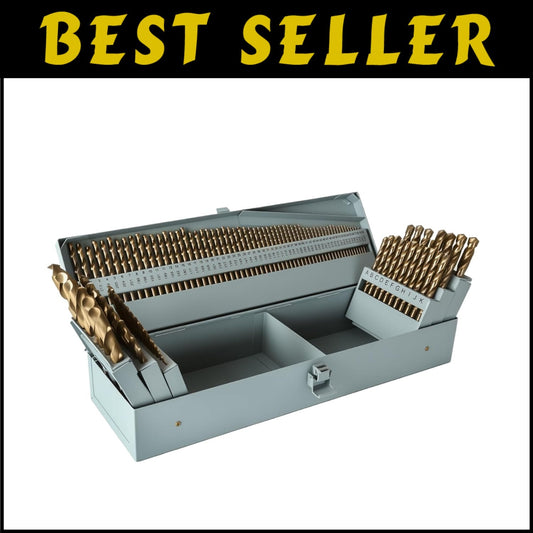 135° Split Point Cobalt Drill Bit Set - 115 Pcs, Ideal for Hardened Materials