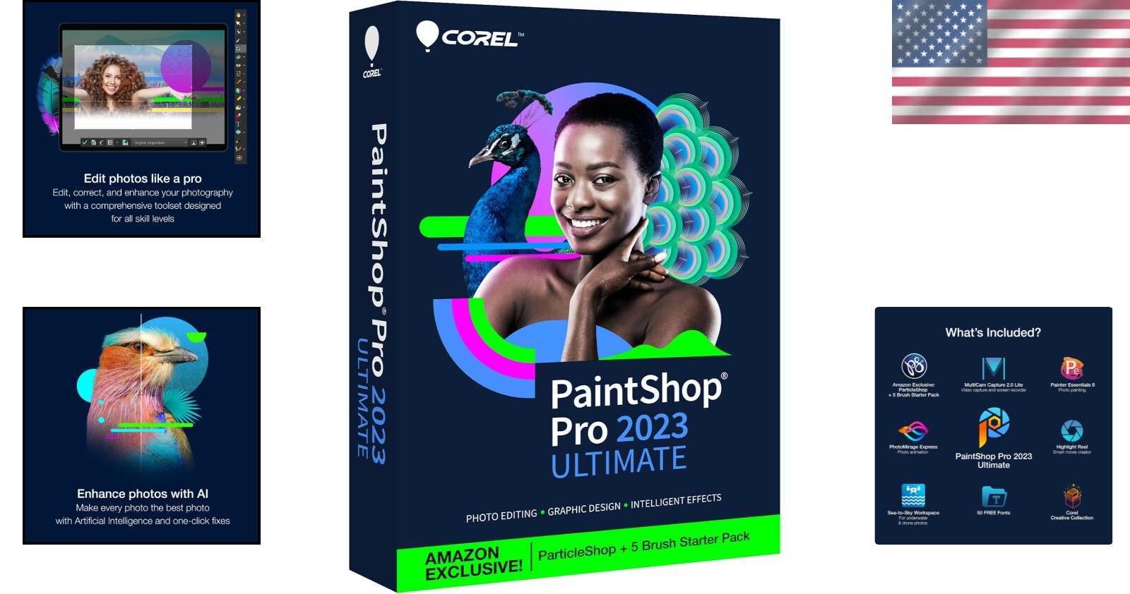 PaintShop Pro 2023 Ultimate Package with Creative Suite & Advanced Editing Tools