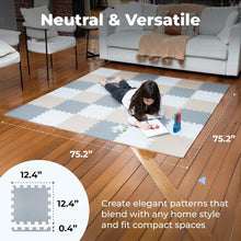 Load image into Gallery viewer, Customizable Interlocking Baby Play Mat - Non-Toxic Foam Tiles for 74x74 Playpen