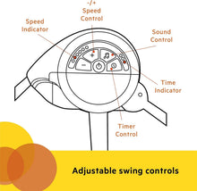 Load image into Gallery viewer, Lightweight Baby Swing with TrueSpeed Technology &amp; 10 Melodies | Travel-Friendly