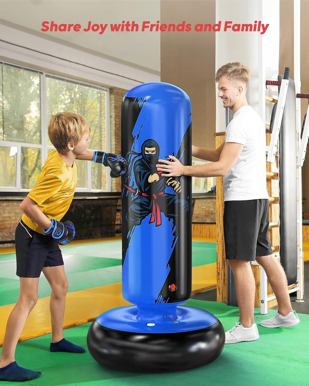 Stable Kids Inflatable Punching Bag with Gloves - Perfect for Martial Arts