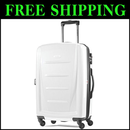 28-Inch Polycarbonate Spinner Luggage with TSA Locks & Stylish Brushed Pattern