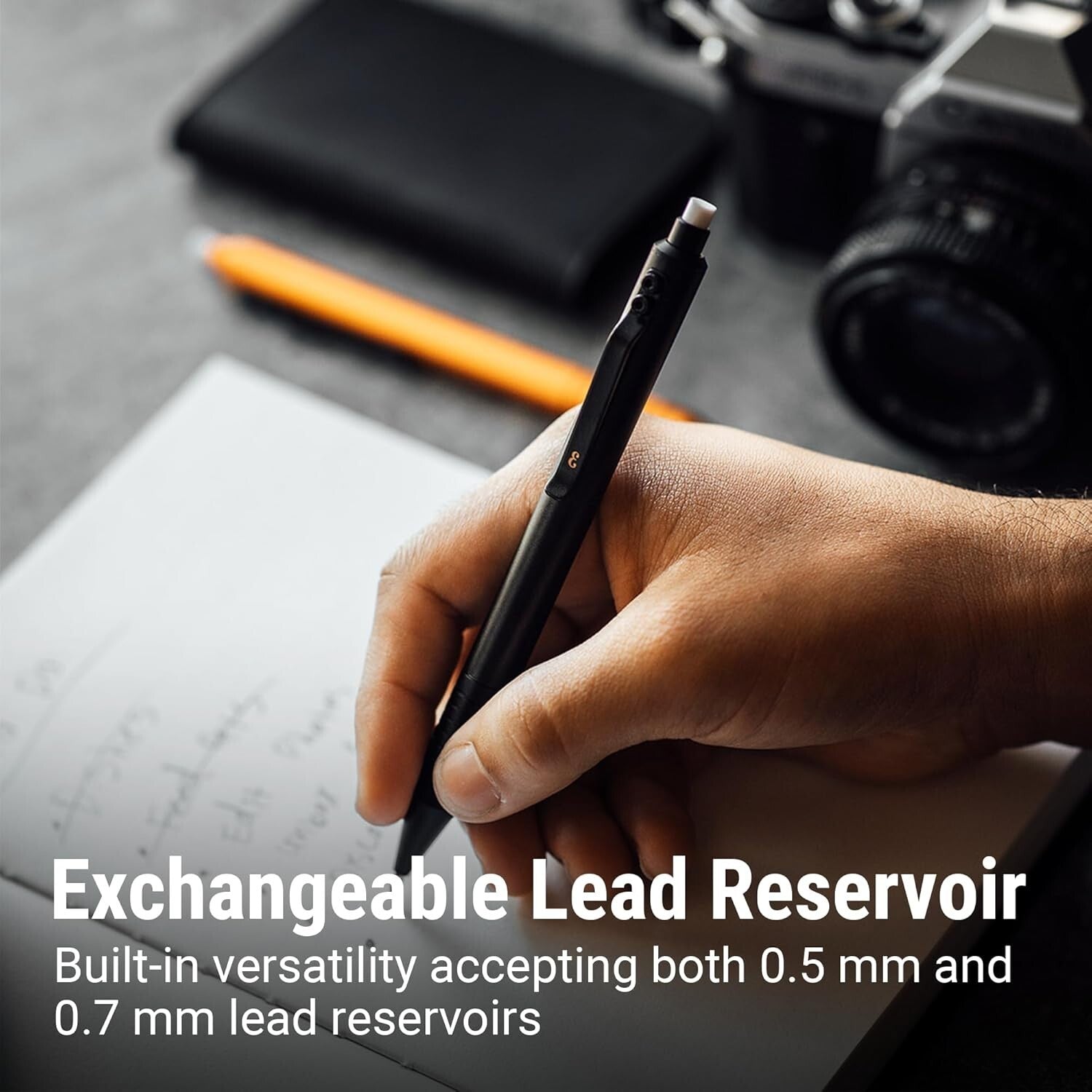 Durable Gunmetal Mechanical Pencil with Removable Eraser for Seamless Creativity