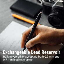Load image into Gallery viewer, Durable Gunmetal Mechanical Pencil with Removable Eraser for Seamless Creativity