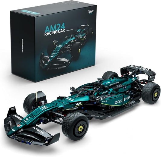 Authentic F1 Car Building Kit - 2351PCS 1:8 Scale Model, Perfect Display Piece