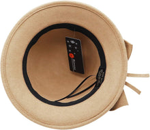 Load image into Gallery viewer, Adorable Girls 100% Wool Bucket Hat with Bowknot - Stylish Winter Fedora