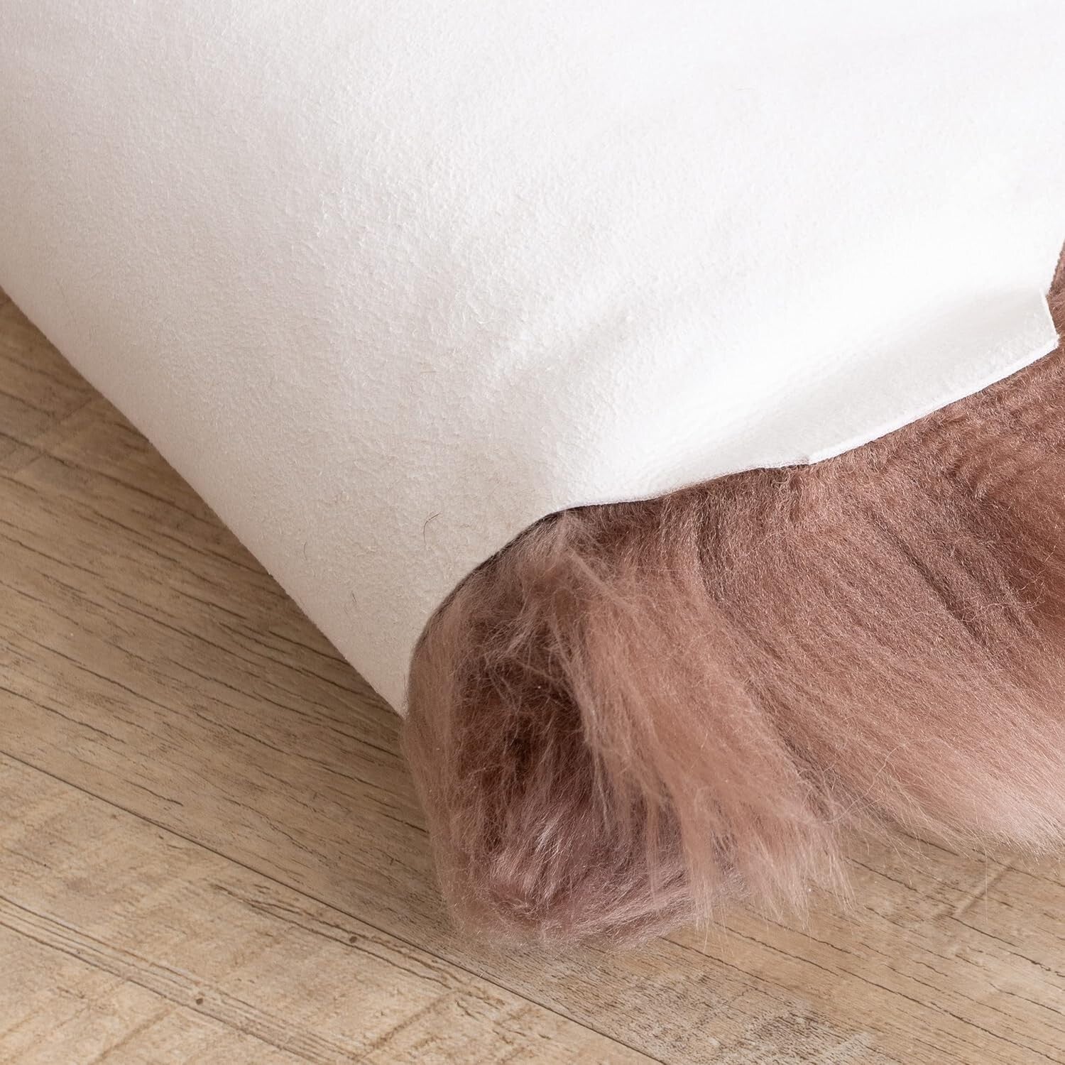 Luxurious 2' x 6' Genuine Sheepskin Rug - Soft & Natural Tan Area Decor