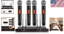 Load image into Gallery viewer, Quad Handheld Dynamic Microphone Set with 200-300 Ft Range &amp; Long Battery Life