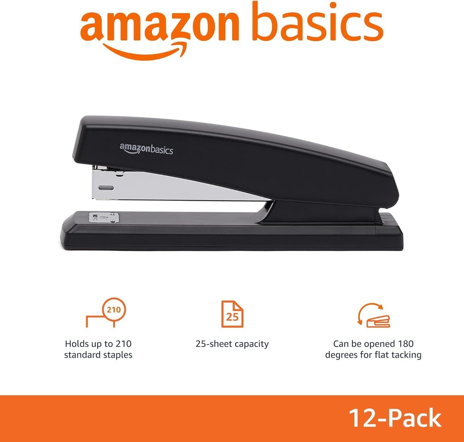 Durable Office Staplers - 25 Sheet Capacity with Non-Slip Base & 1000 Staples