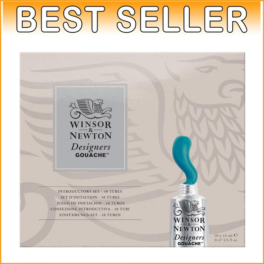 10-Tube Designer Gouache Set - Vibrant Matte Finish Watercolors for Artists