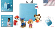 Load image into Gallery viewer, Interactive Light Blue Toniebox with Charging Station and Favorite Characters