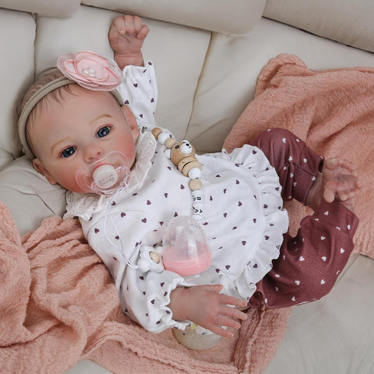 Lifelike 18-Inch Newborn Reborn Baby Doll Girl - Safe for Kids 3+ Gift Set