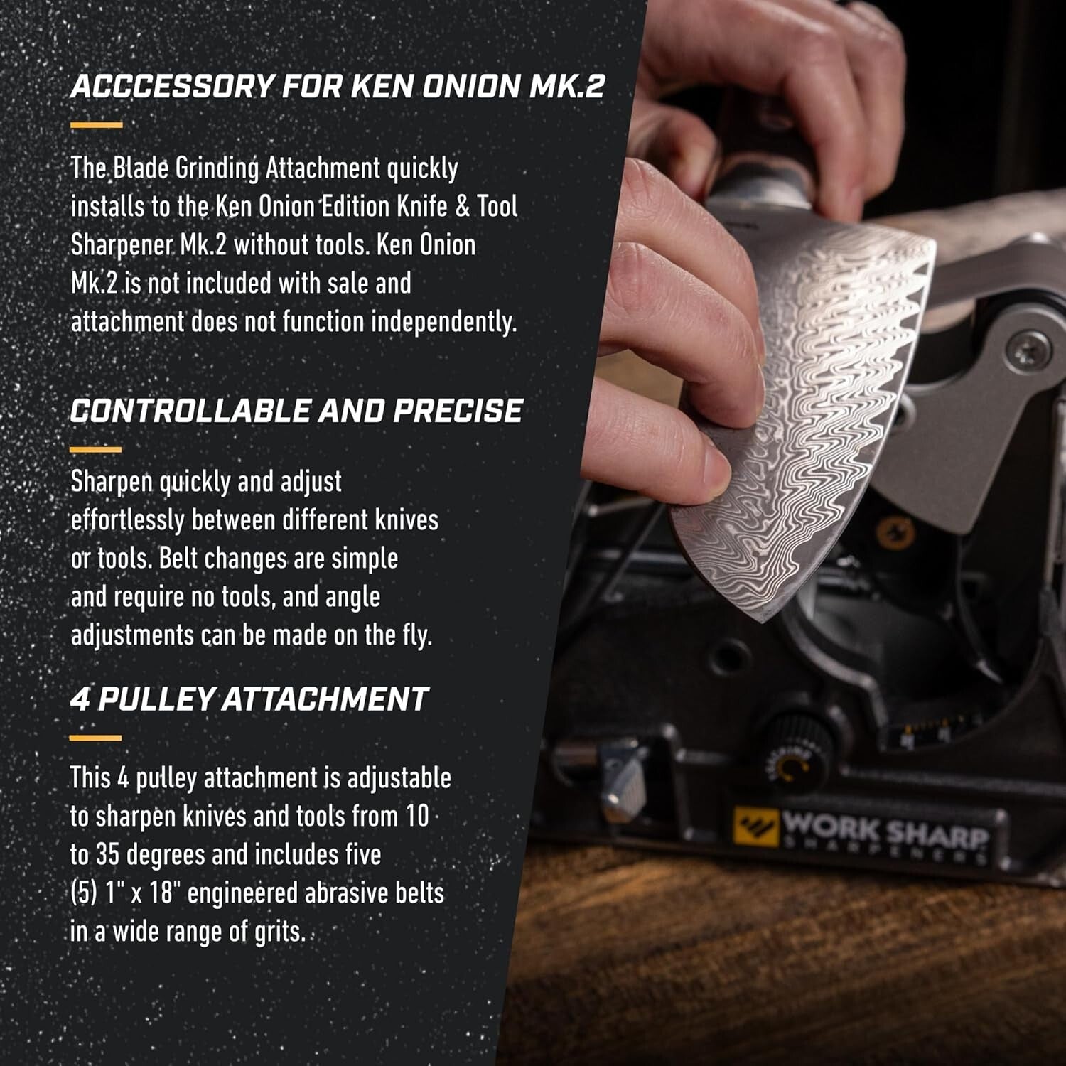 Adjustable Blade Grinder Attachment for Ken Onion MK.2: Custom Sharpening Tool