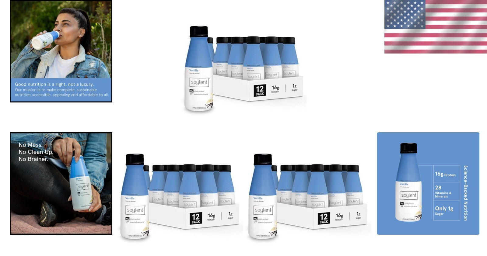 Ready-to-Drink Vanilla Vegan Protein Shake - 36 Pack with 28 Vitamins & Minerals