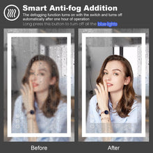 Load image into Gallery viewer, Stepless Dimmable Frontlit &amp; Backlit Bathroom Mirror - Unframed, Shatterproof