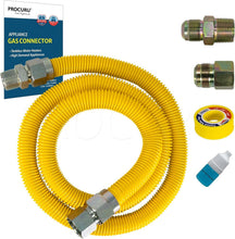Load image into Gallery viewer, Professional-Grade 60" Gas Flex Connector with SafeGuard Coating and Accessories