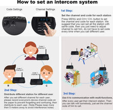 Load image into Gallery viewer, Wireless Intercom System for Home - 1 Mile Range, 6 Pack of Clear Communication