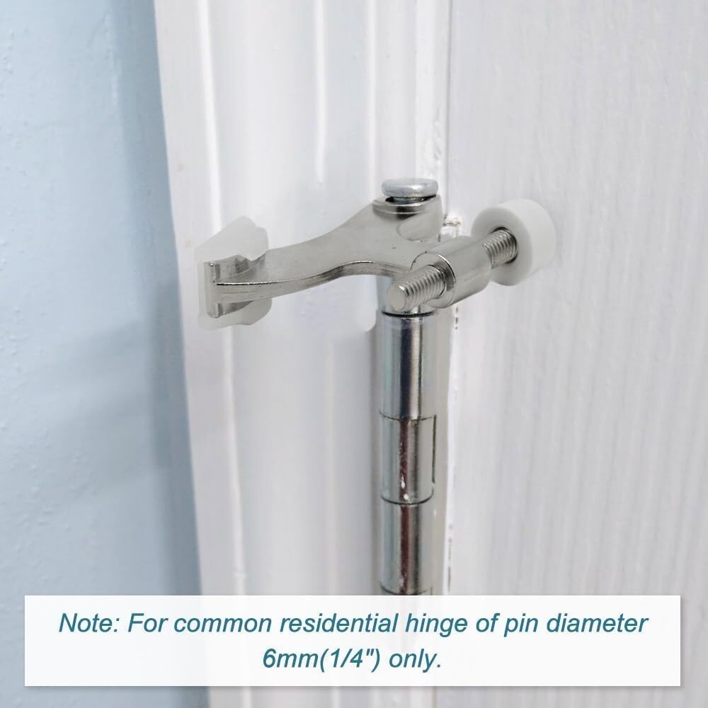 Elegant 48 Pack Adjustable Door Stops: Brushed Nickel for Durable Protection