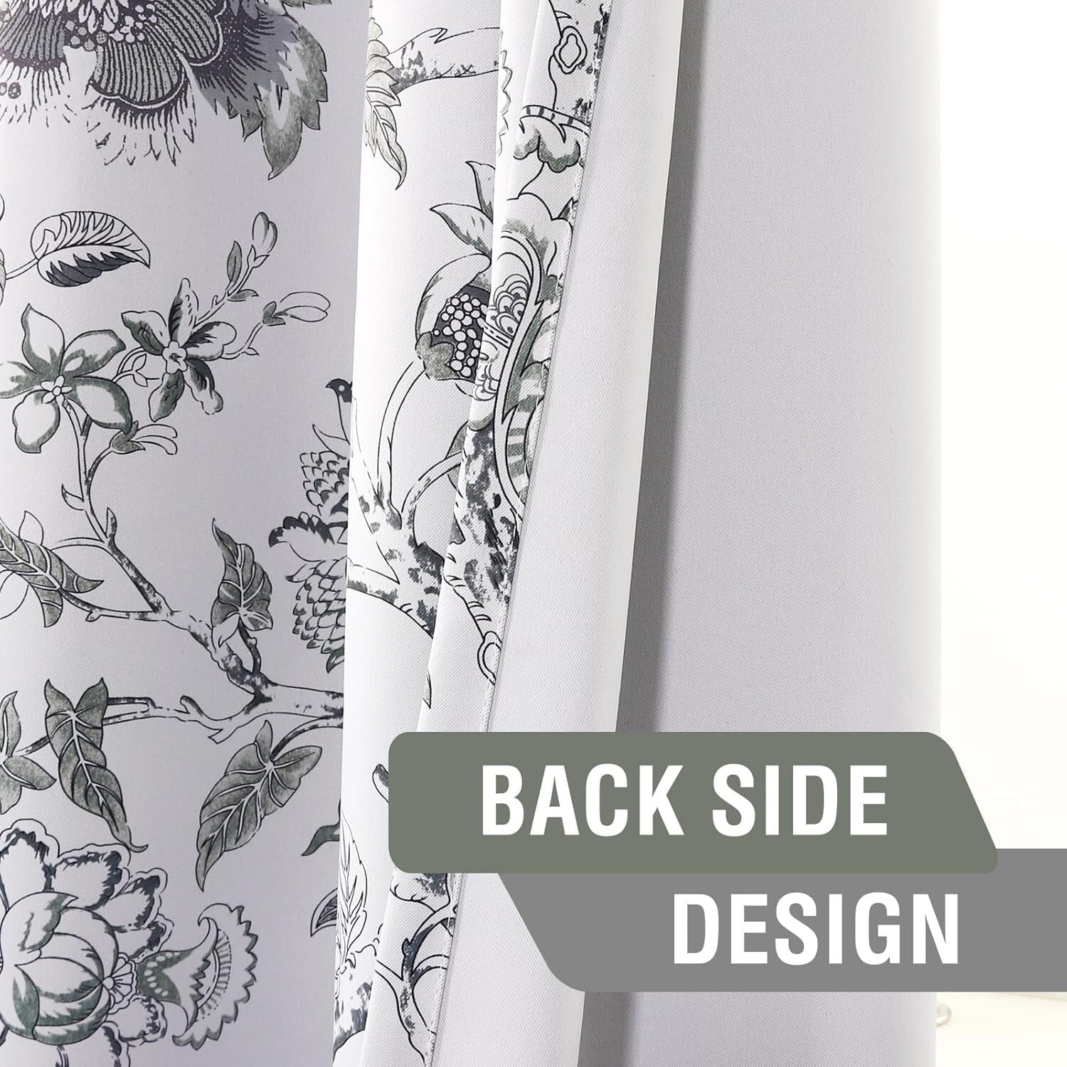 Stylish Blackout Curtains 84" with Floral Print – Energy Saving & Noise Reducing