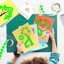Load image into Gallery viewer, Revolutionary Adhesive Dot Labels - 10000 Fluorescent Green Stickers, 3/4 Inch