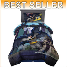 Load image into Gallery viewer, Kids’ Batman Bedding Set - Reversible Comforter &amp; 4 Piece Twin Set for Superfans