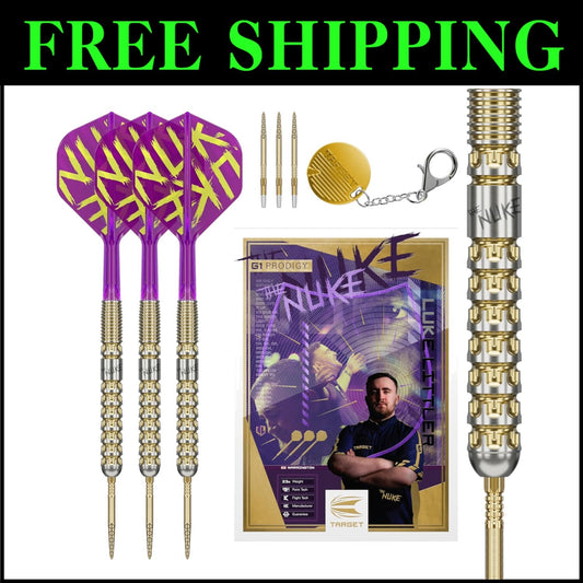 Precision 90% Tungsten Darts by Luke Littler - K-Flex Flights & Gold Swiss Tips