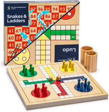 Load image into Gallery viewer, Timeless 2-in-1 Reversible Game Board: Snakes &amp; Ladders, Ludo - 11.3 Inches