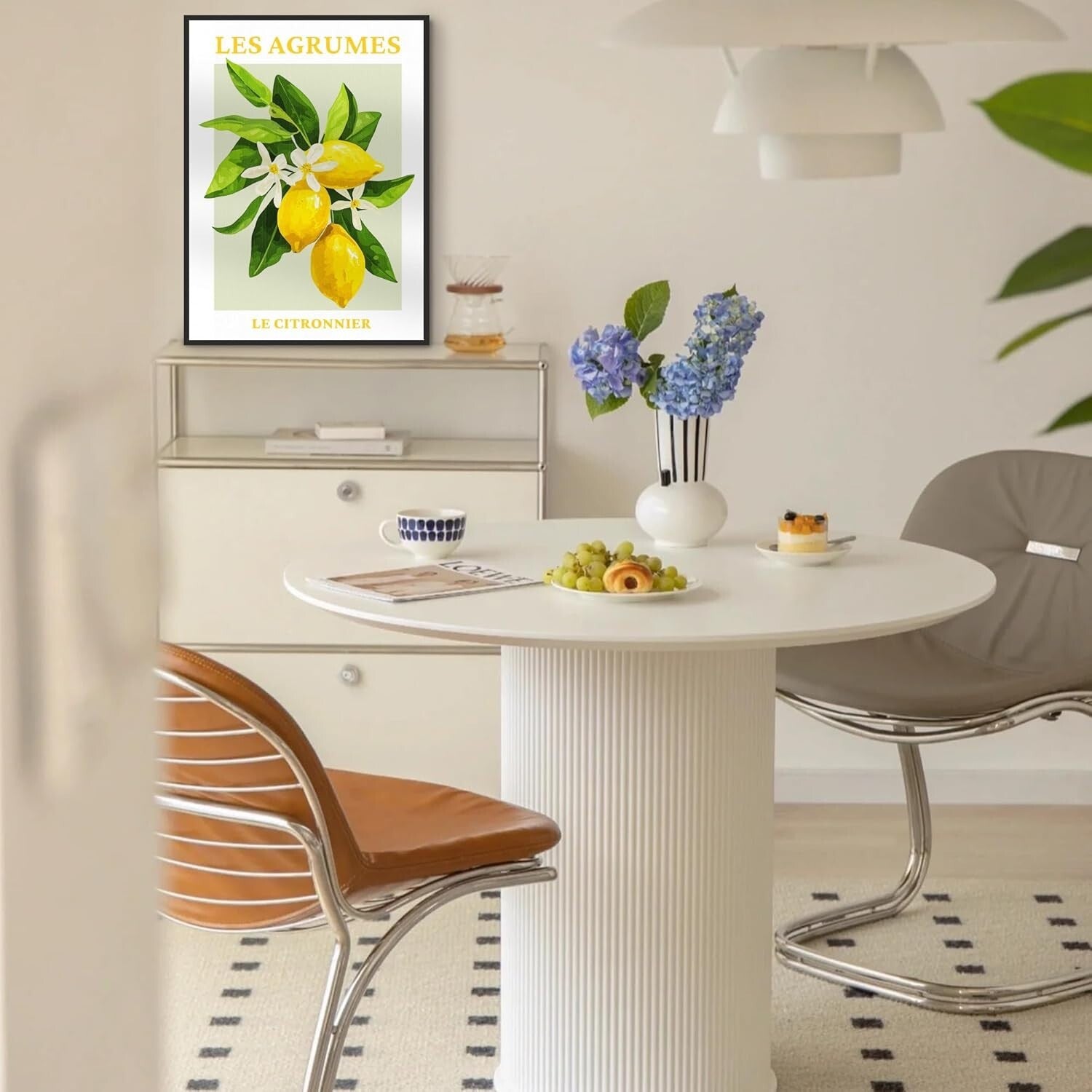 Framed Citrus Fruit Wall Art Set - Refreshing Lemon Prints for Dining Rooms