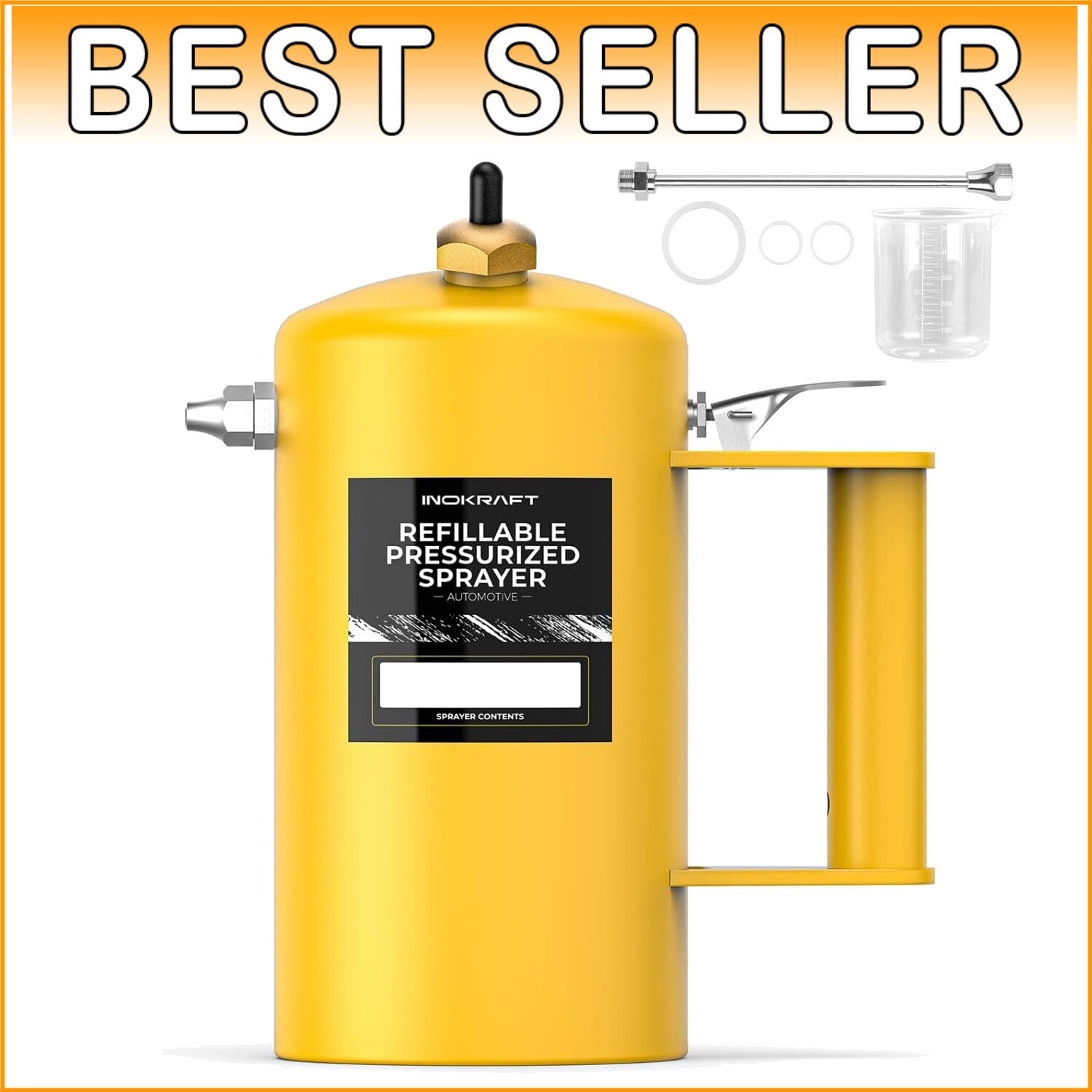 Efficient 0.25 Gallon Metal Spray Bottle with 10m Hose for Brake Cleaner & More