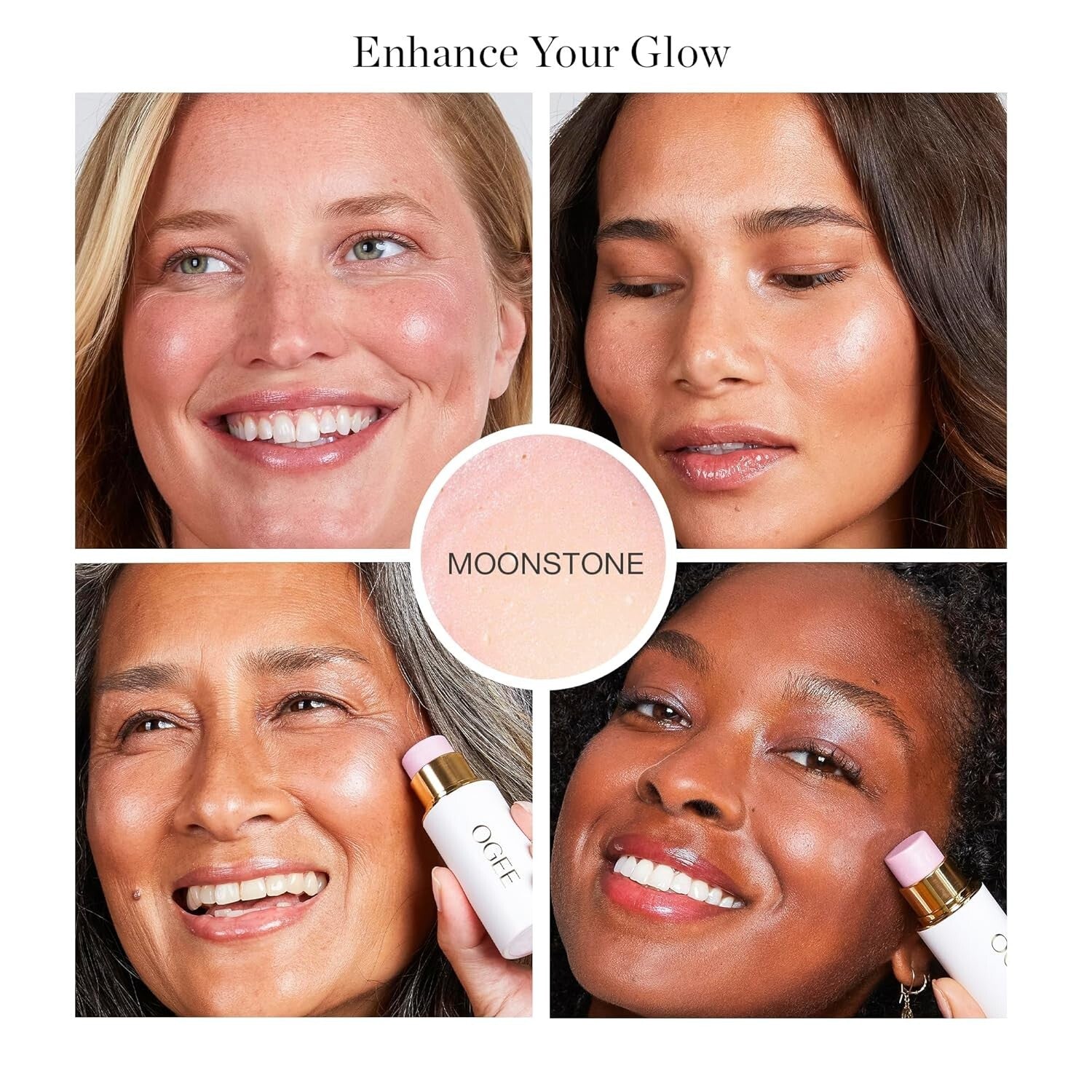 Sculpting Highlighter Stick - Certified Organic Moonstone for Flawless Skin