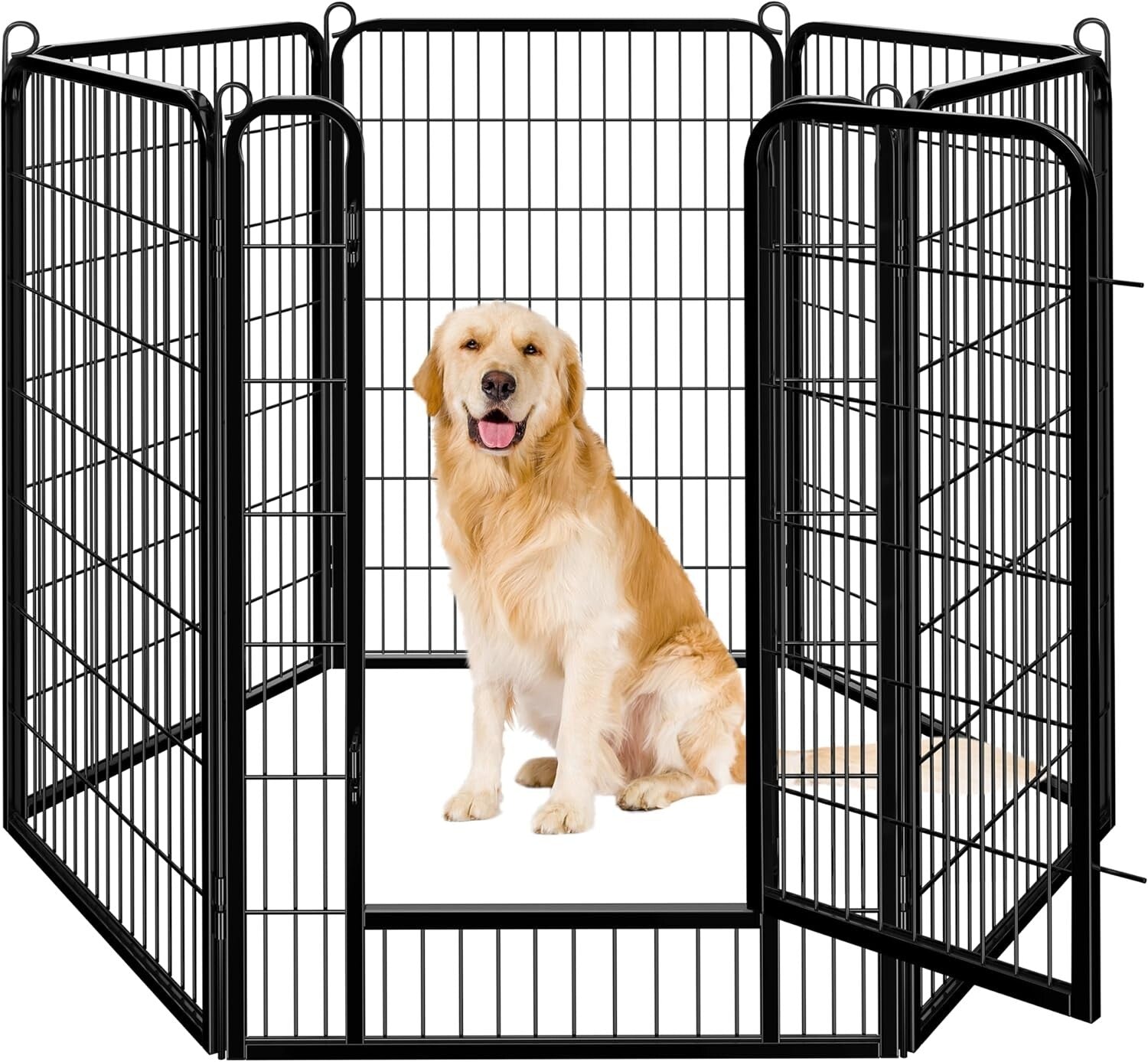Expandable 47-Inch Dog Playpen with Flexible Shape Options for Indoor/Outdoor