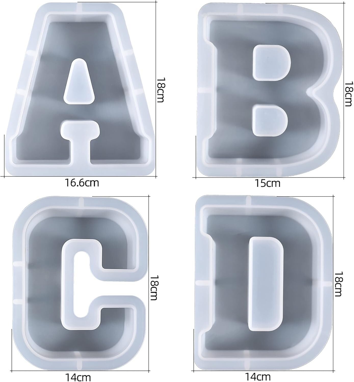 Versatile 7-Inch Alphabet Silicone Mold Set - Perfect for DIY Resin and Soap