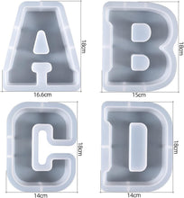 Load image into Gallery viewer, Versatile 7-Inch Alphabet Silicone Mold Set - Perfect for DIY Resin and Soap