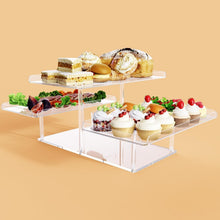 Load image into Gallery viewer, Acrylic Buffet Dessert Risers - 3-Tier Cake Stand for Tea Parties &amp; More